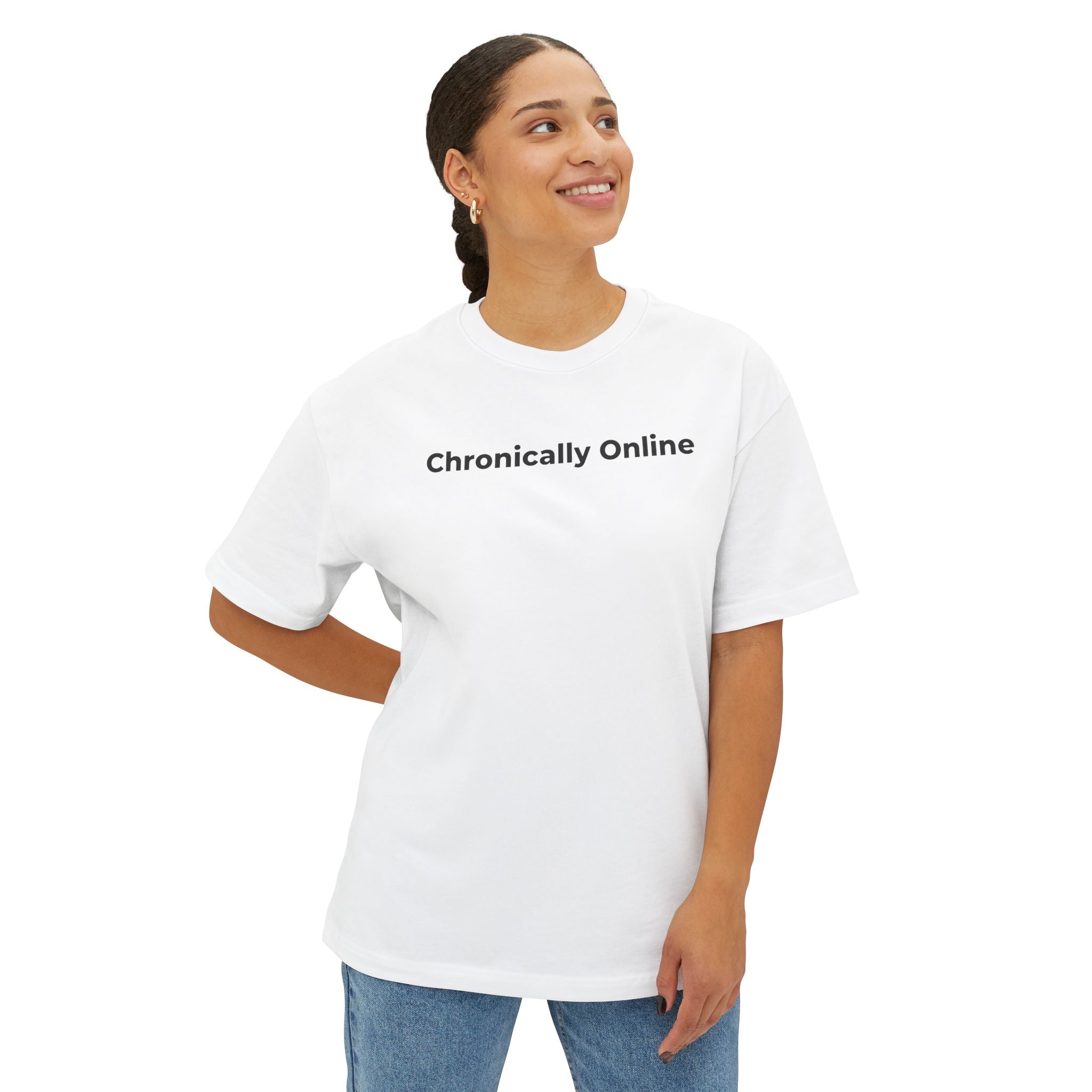 Chronically Online Signature Oversized Tee