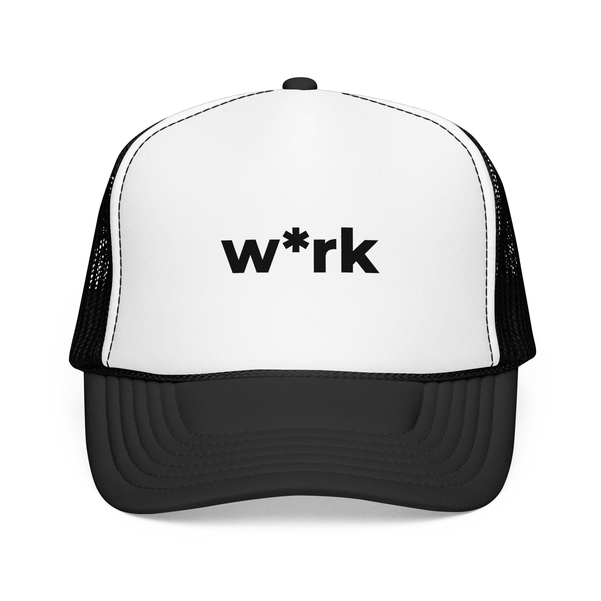 'w*rk' Censored Trucker Hat — Foam Mesh Cap