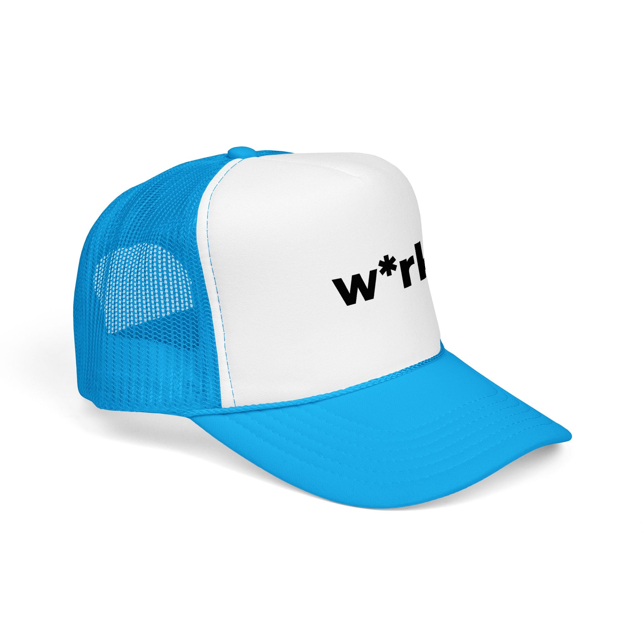 'w*rk' Censored Trucker Hat — Foam Mesh Cap