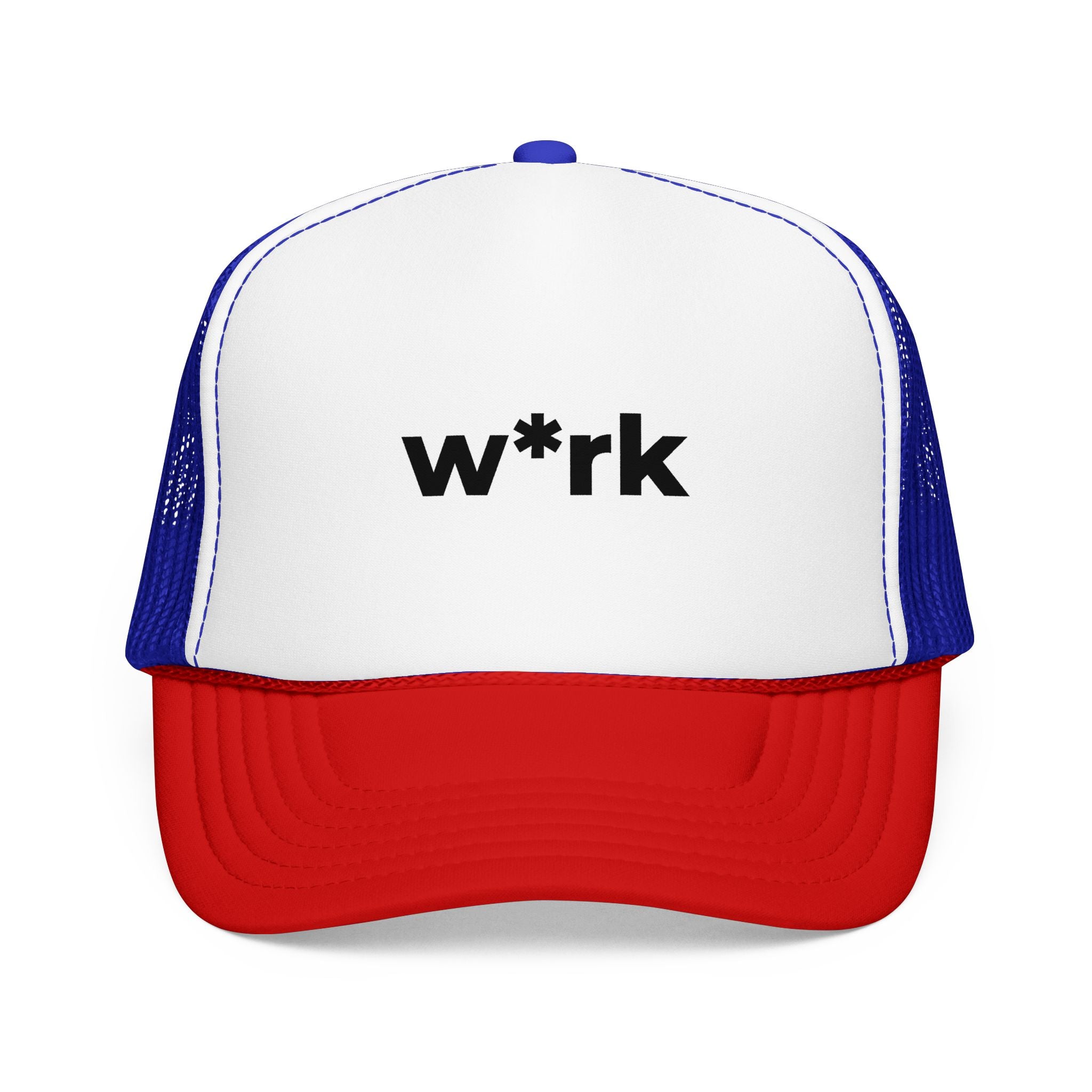 'w*rk' Censored Trucker Hat — Foam Mesh Cap