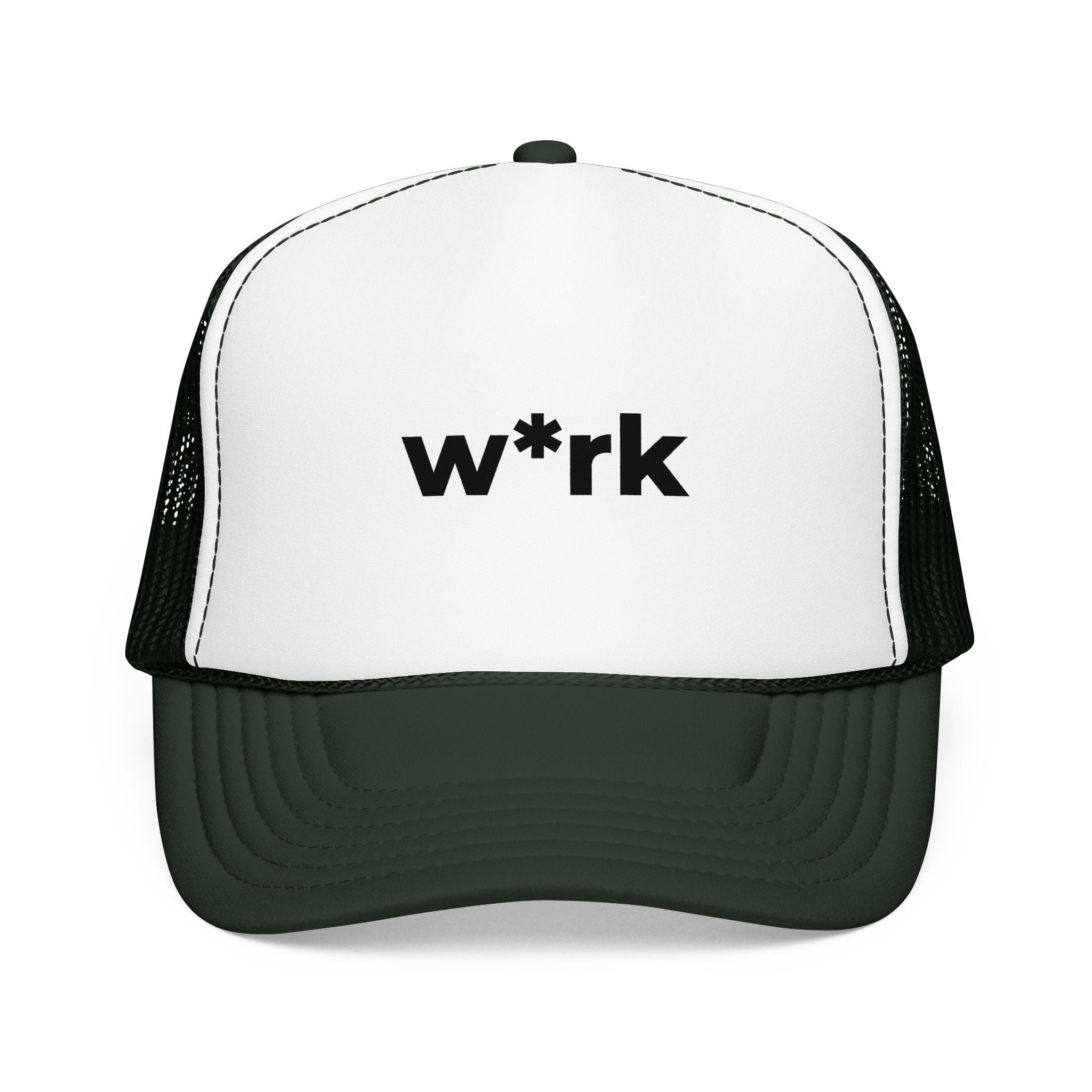 'w*rk' Censored Trucker Hat — Foam Mesh Cap