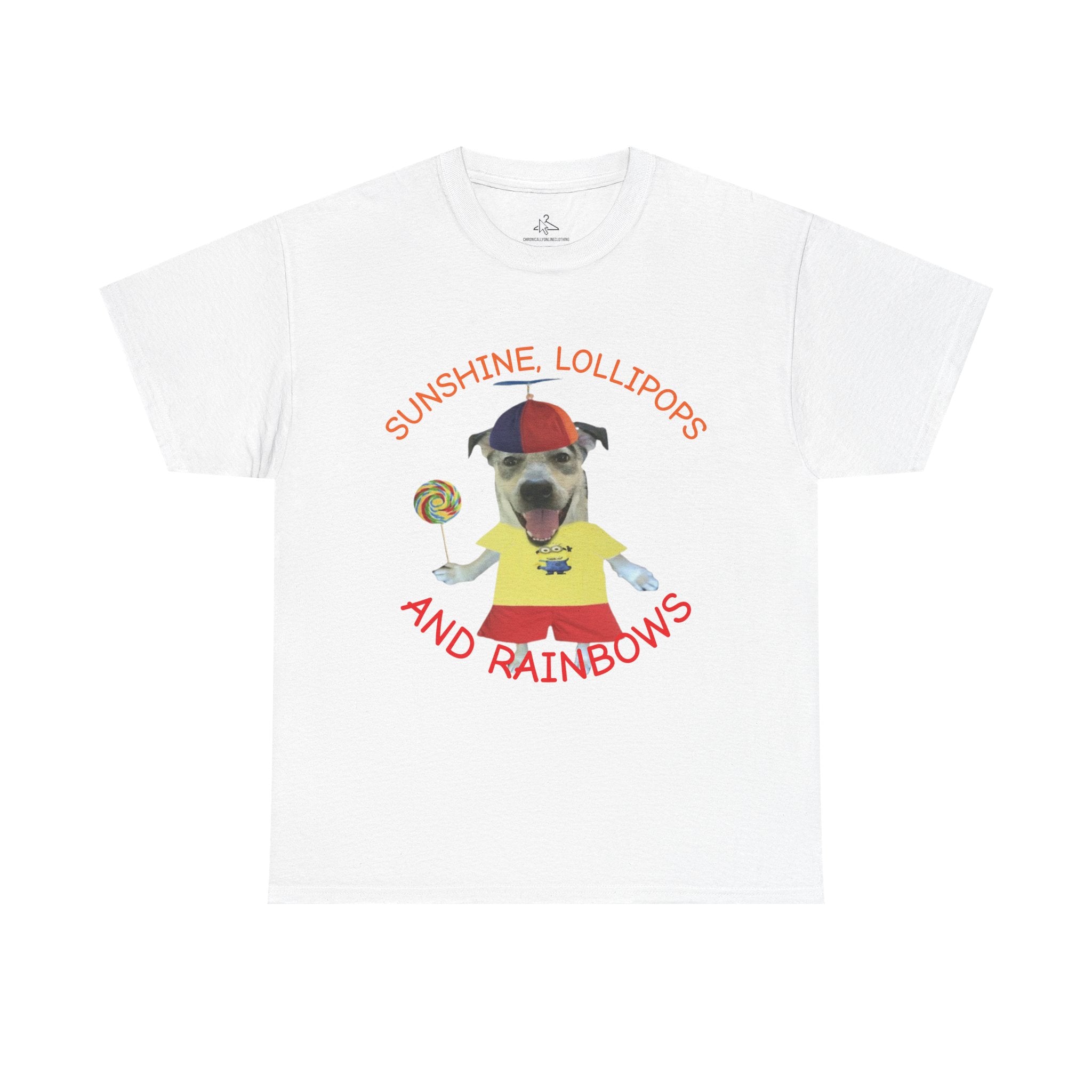 Sunshine and Rainbows Dog T-Shirt