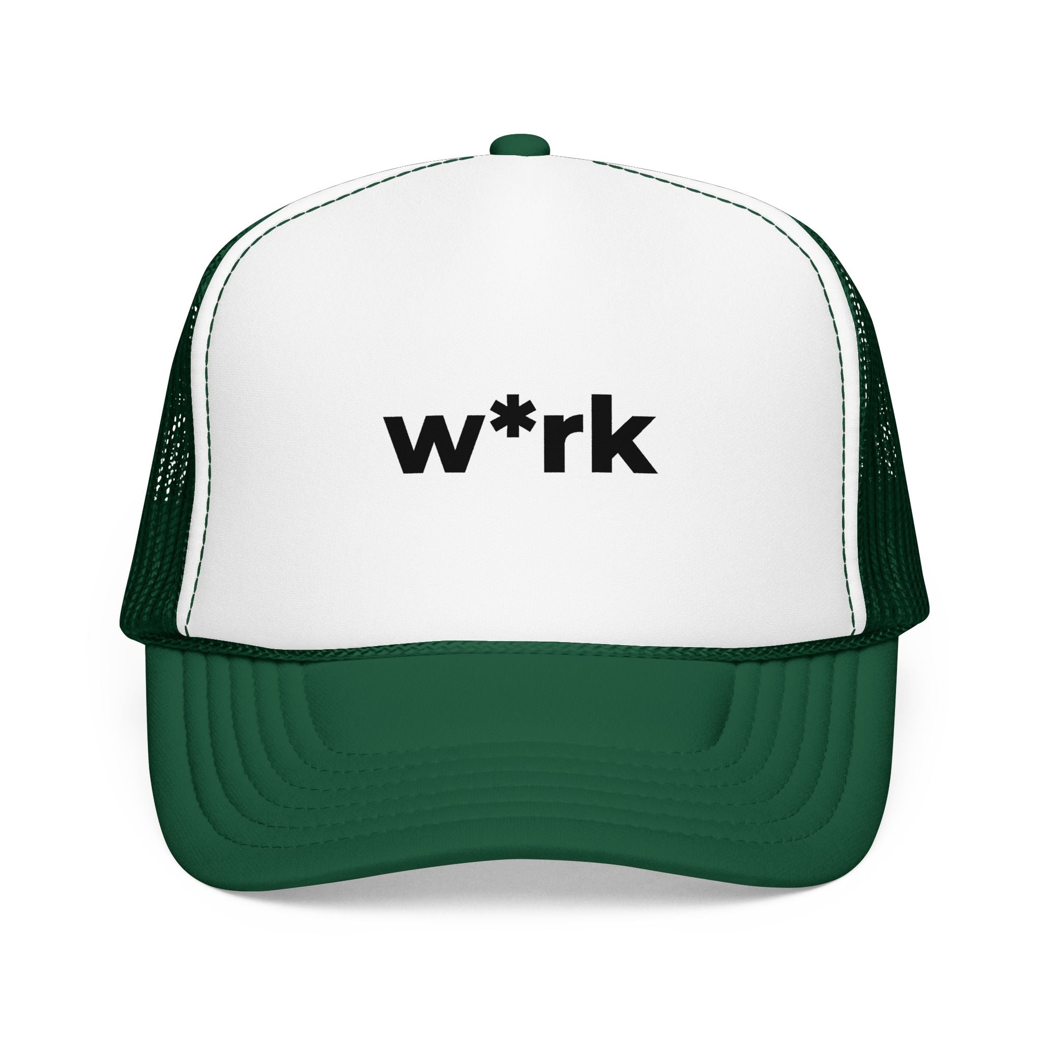 'w*rk' Censored Trucker Hat — Foam Mesh Cap